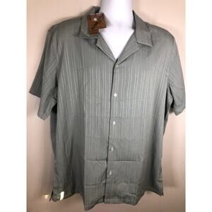 NWT Pj Paul Jones Men's Short Sleeve Button Down Shirt SIze XL Gray
